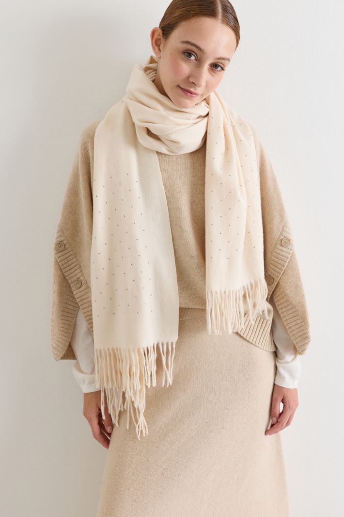 Fringed scarf - WHITE - Intrend