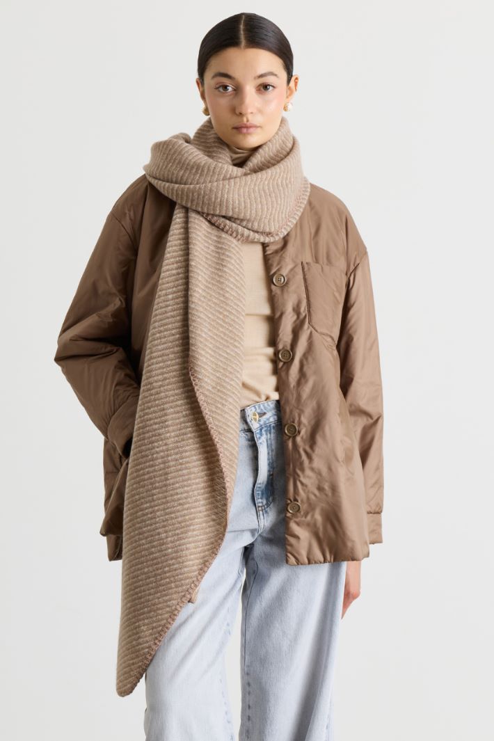 Knitted scarf - CAMEL - Intrend