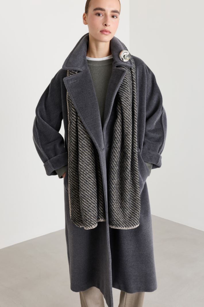 Knitted scarf - BLACK - Intrend - 2