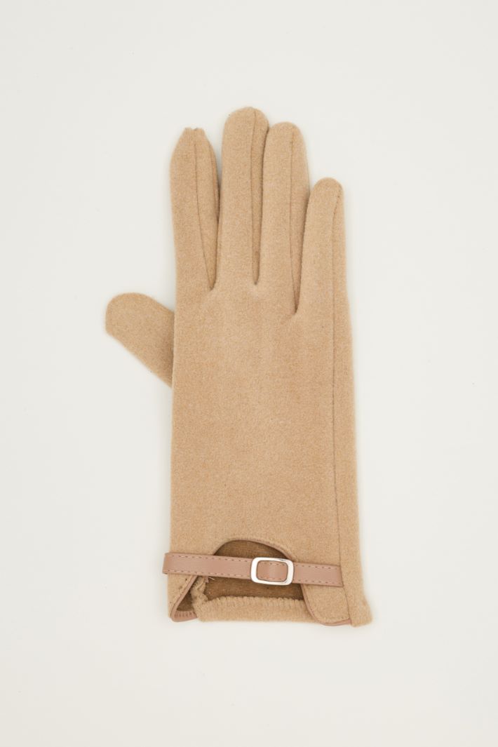 Guanti in tessuto stretch - CAMMELLO - Intrend - 2