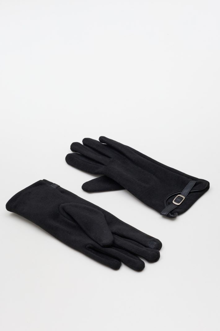 Stretch fabric gloves - BLACK - Intrend