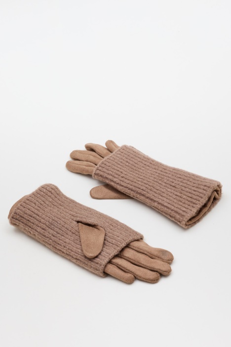Gloves with Ribbed Cuffs - Intrend