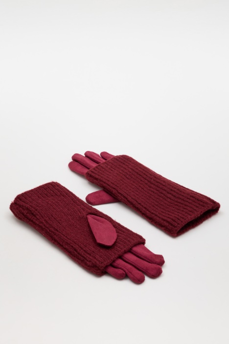 Gloves with Ribbed Cuffs - Intrend