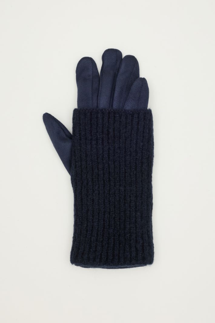 Guanti con scaldamani - BLU - Intrend - 2