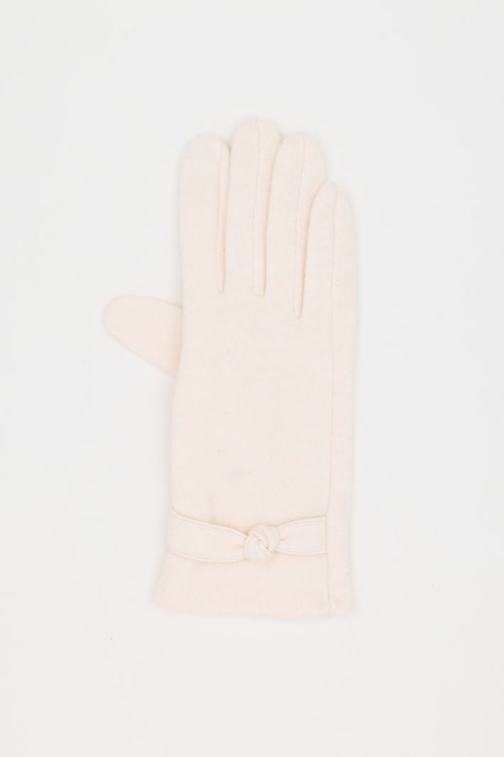 Gloves with knot detail - PINK - Intrend - 2