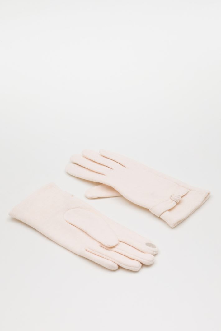 Gloves with knot detail - PINK - Intrend