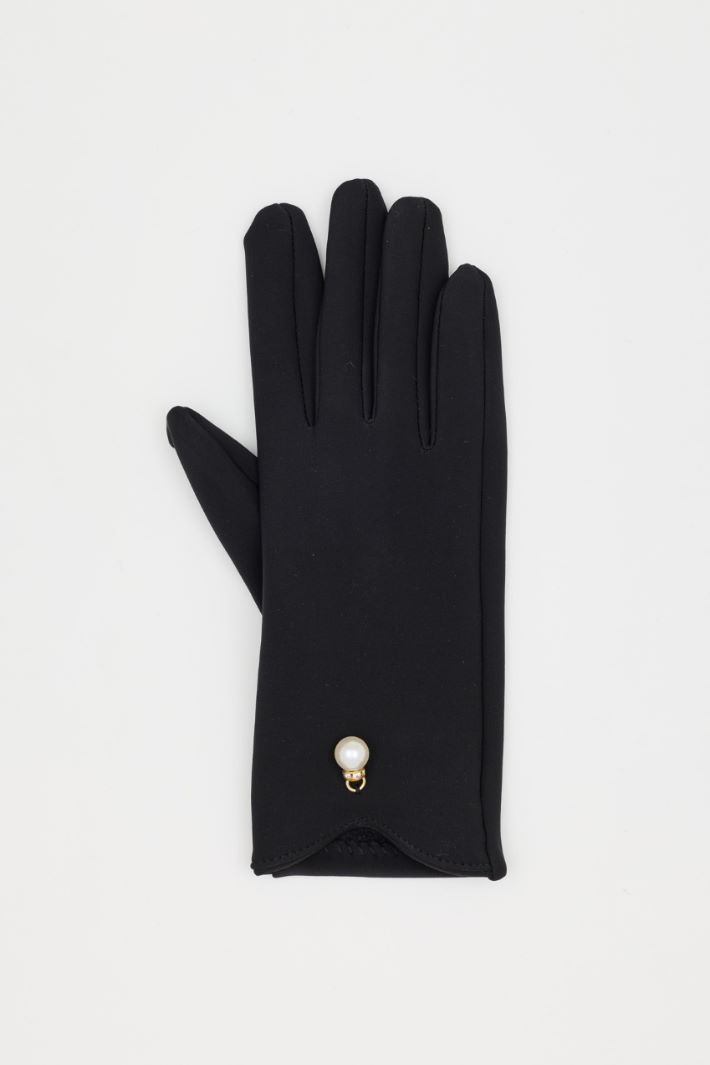 Guanti touch screen con perlina - NERO - Intrend - 2