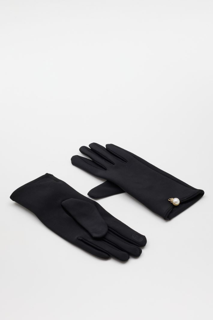 Guanti touch screen con perlina - NERO - Intrend