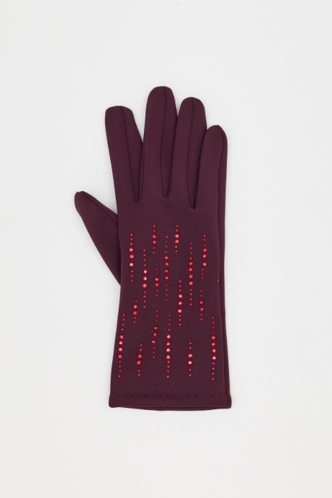Guanti touch screen con strass
