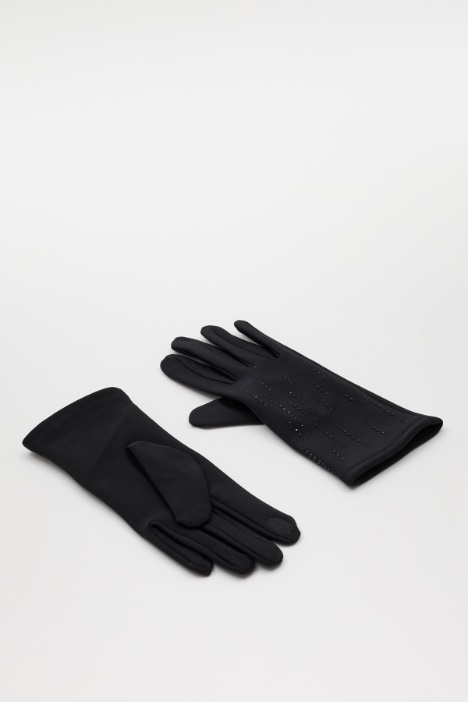 Diamanté Touchscreen Gloves - Intrend