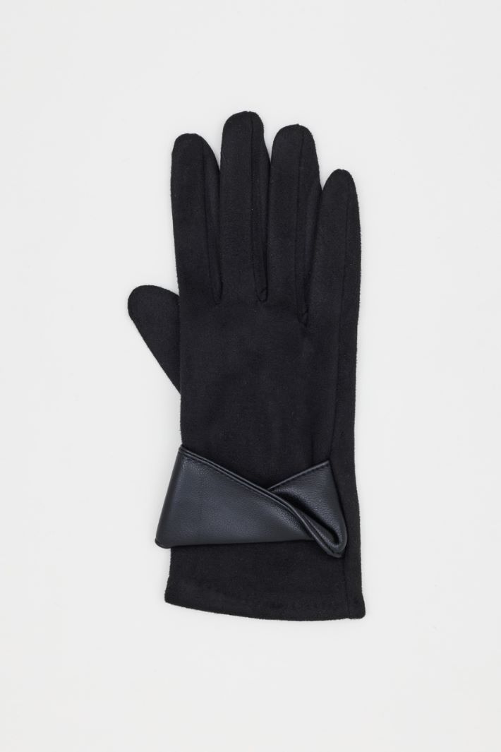 Gants bi-matière - NOIR - Intrend - 2