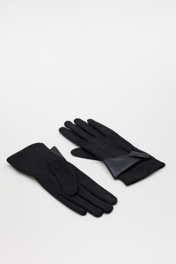 Gants bi-matière - NOIR - Intrend