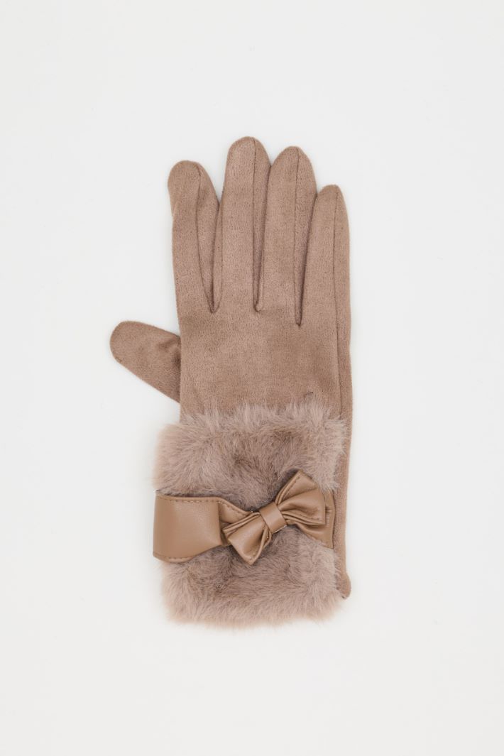 Guanti con fiocco - CAMMELLO - Intrend - 2