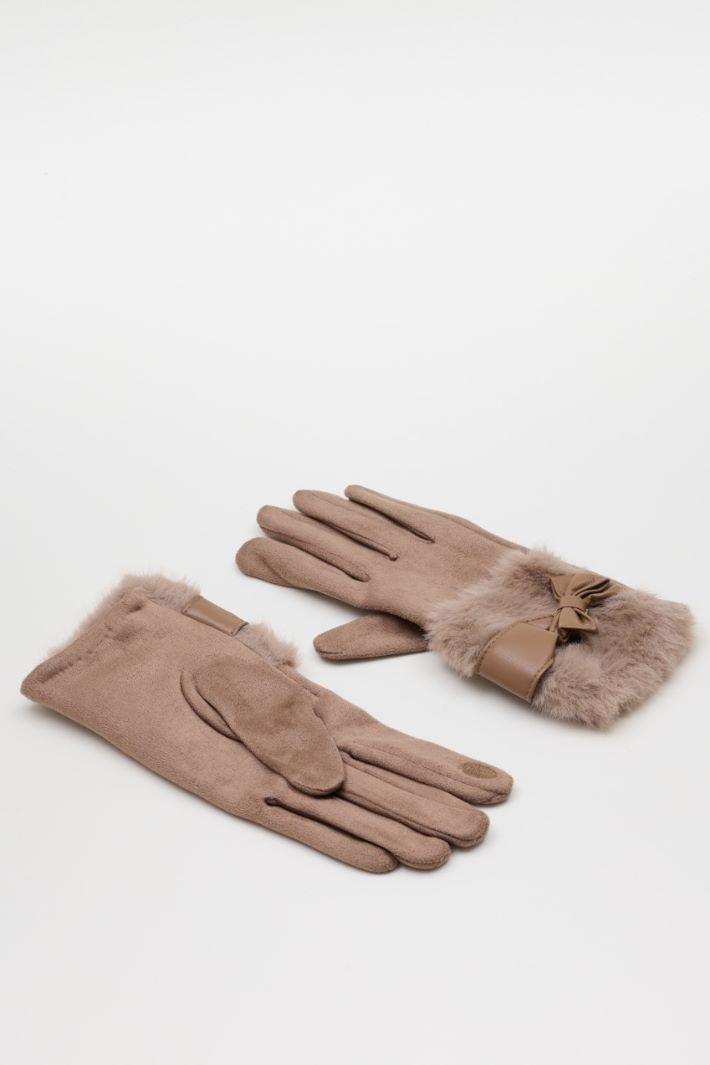Guanti con fiocco - CAMMELLO - Intrend