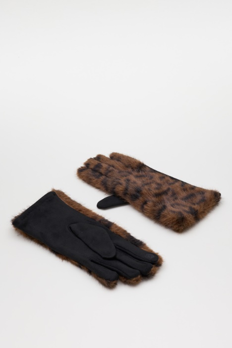 Guanti con stampa animalier - Intrend