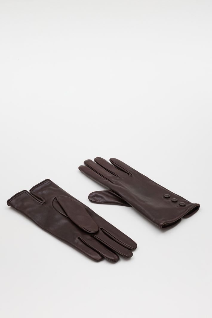 Guanti in pelle - MARRONE - Intrend