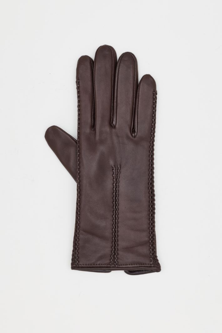 Guanti in pelle - MARRONE - Intrend - 2