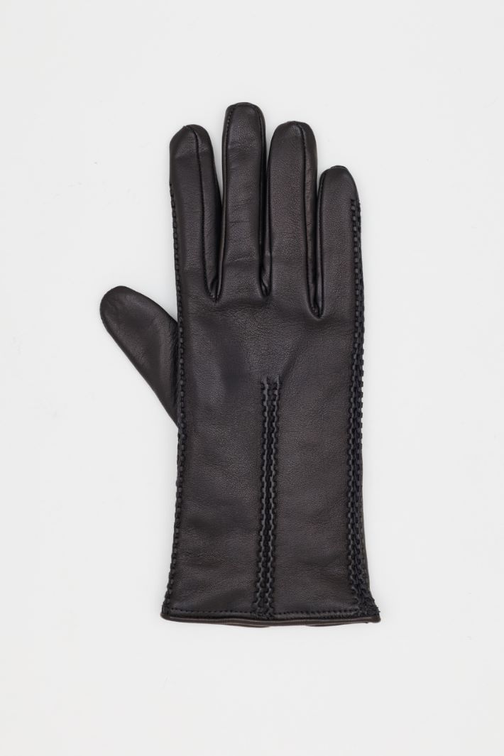 Guanti in pelle - NERO - Intrend - 2