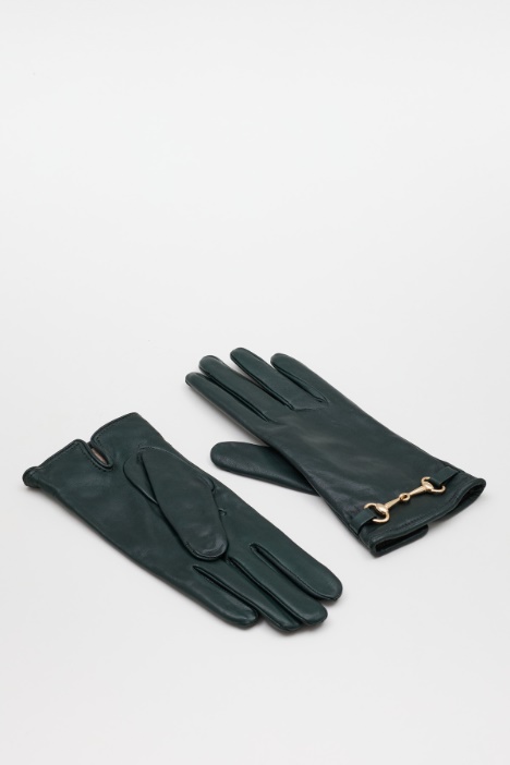 Guanti in pelle con staffa - Intrend