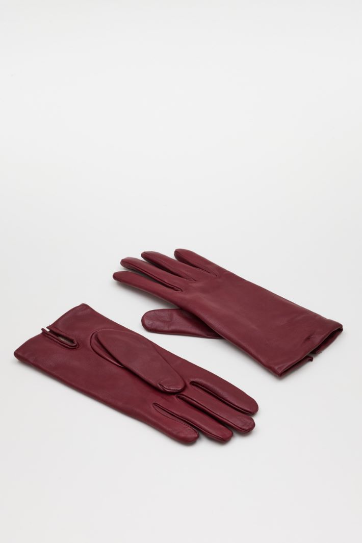 Guanti in pelle - BORDEAUX - Intrend