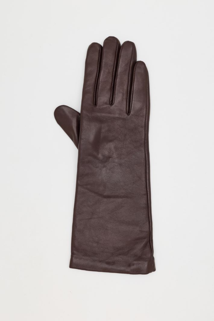 Leather gloves - BROWN - Intrend - 2