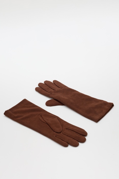 Long suede gloves - Intrend