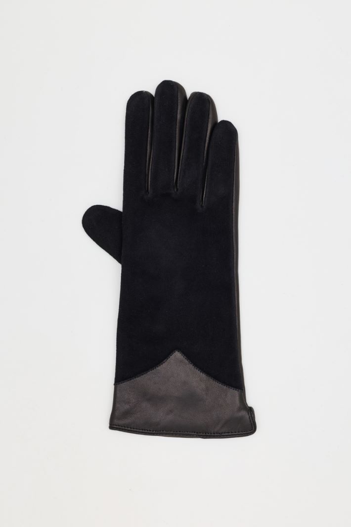 Suede gloves - BLACK - Intrend - 2