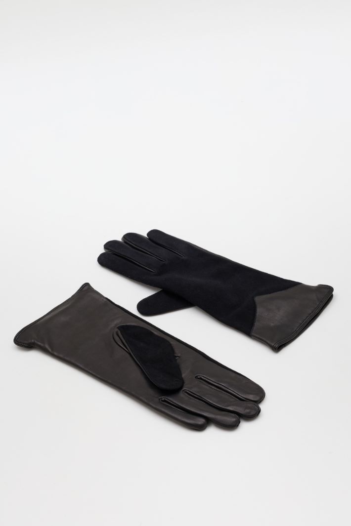 Suede gloves - BLACK - Intrend