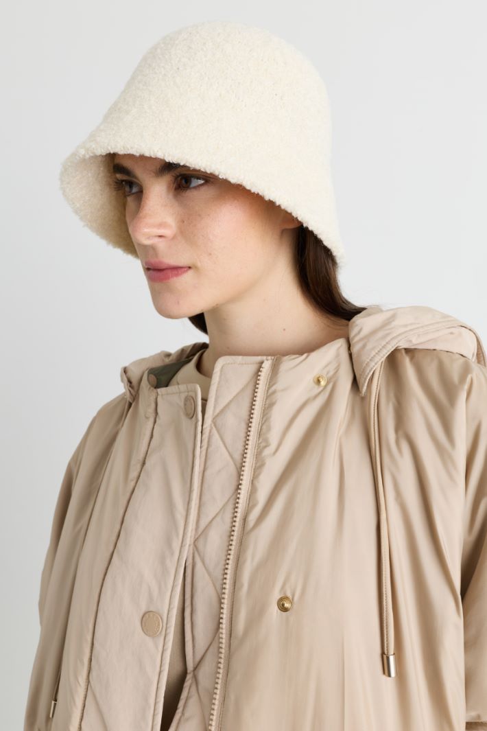 Cloche in tessuto bouclé - BIANCO - Intrend - 2