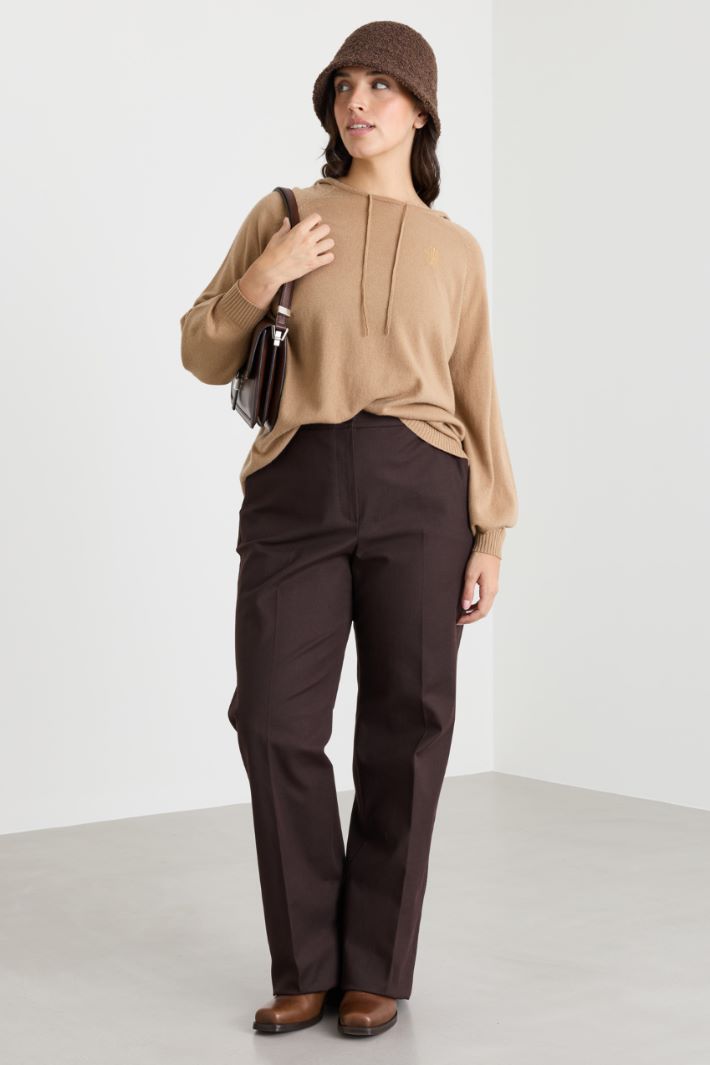 Cloche in tessuto bouclé - MARRONE - Intrend - 2