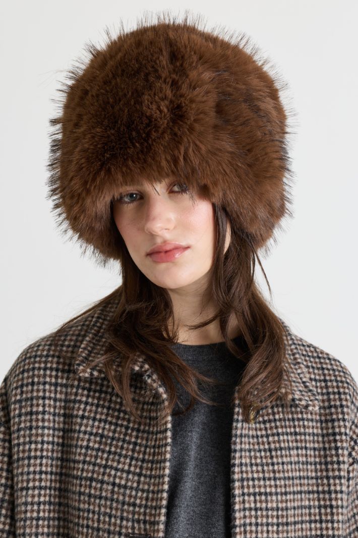 Cosy cossack hat - BROWN - Intrend - 2