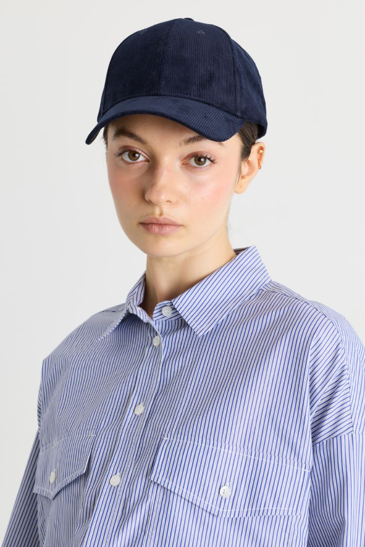 Berretto da baseball in velluto - BLU - Intrend - 2