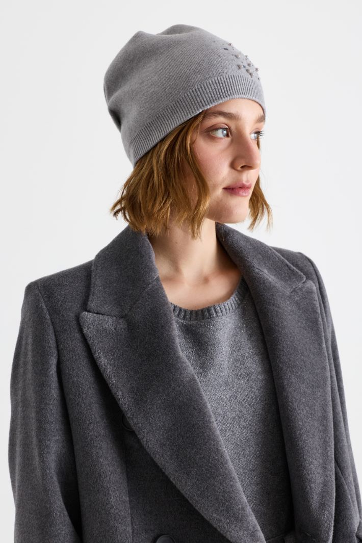 Embellished beanie - GREY - Intrend - 2