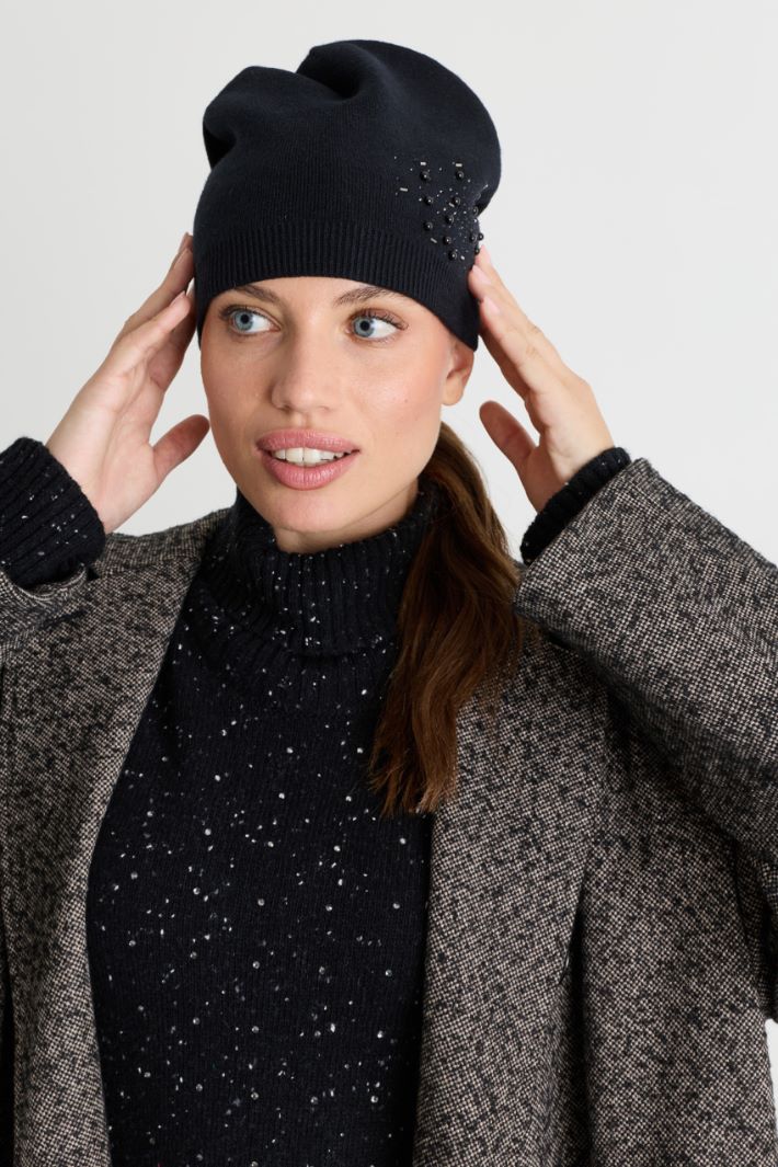 Beanie con applicazioni - NERO - Intrend - 2