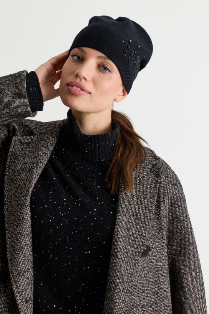 Beanie con applicazioni - NERO - Intrend