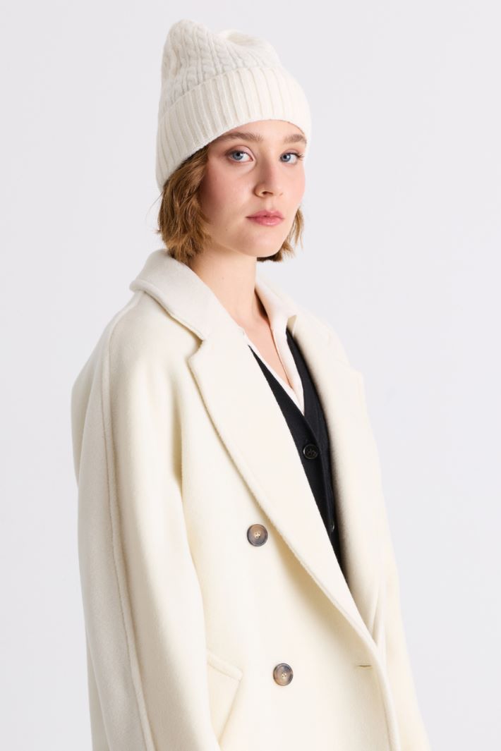 Zopfstrick-Beanie - WEISS - Intrend - 2