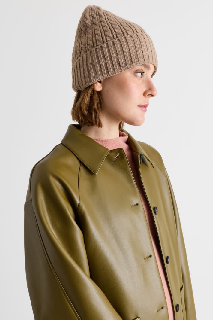 Zopfstrick-Beanie - BEIGE - Intrend - 2