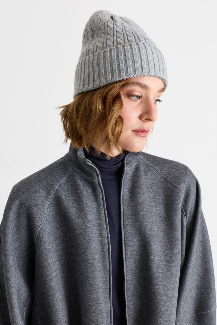 Zopfstrick-Beanie - GRAU - Intrend - 2