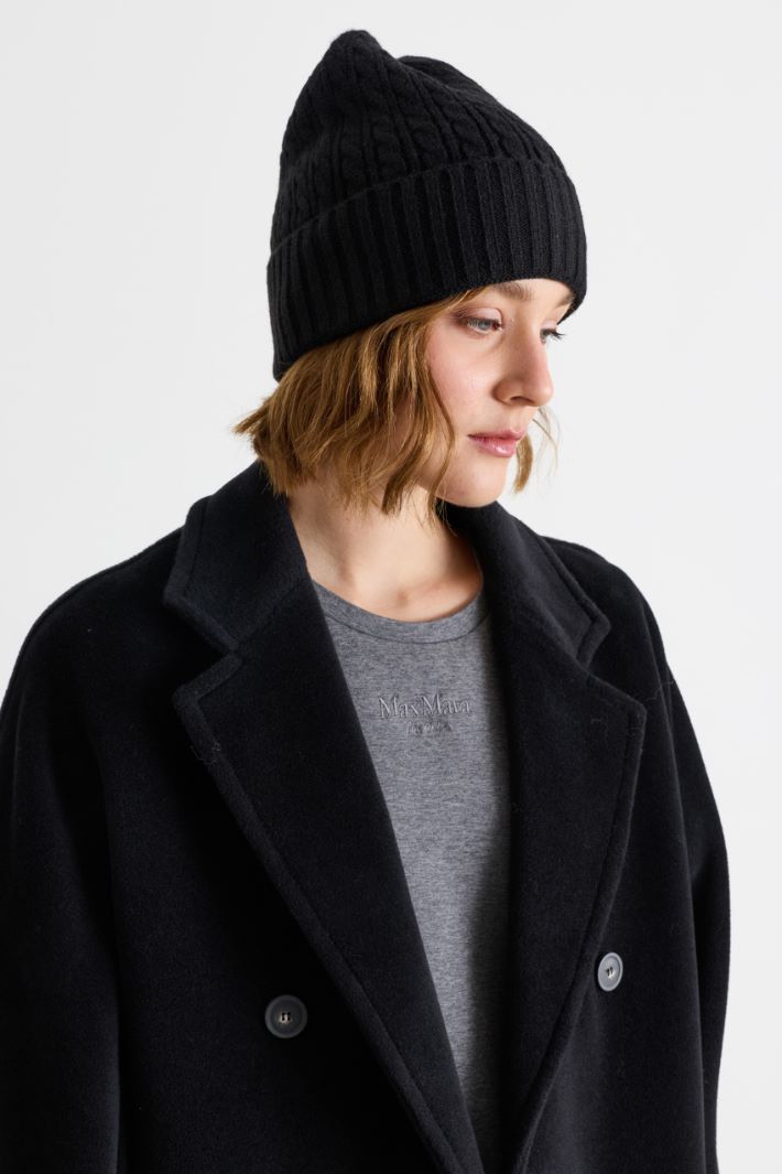 Zopfstrick-Beanie - SCHWARZ - Intrend - 2