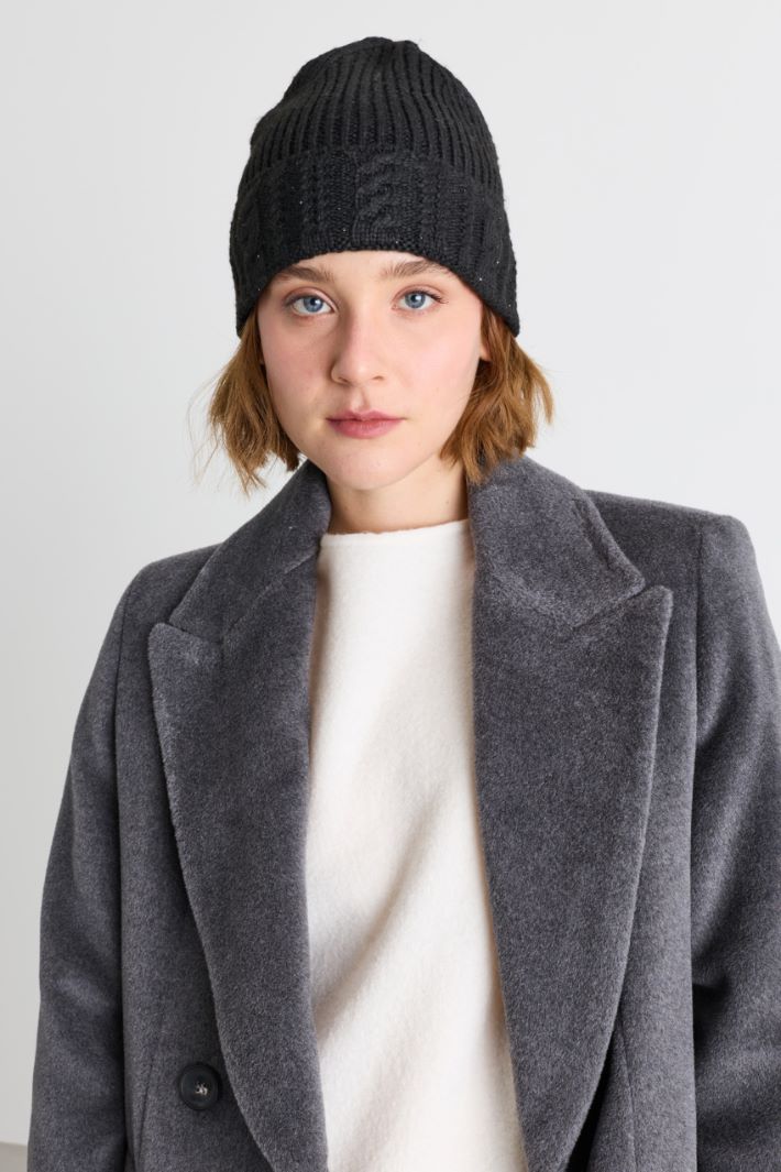 Strickbeanie - SCHWARZ - Intrend - 2