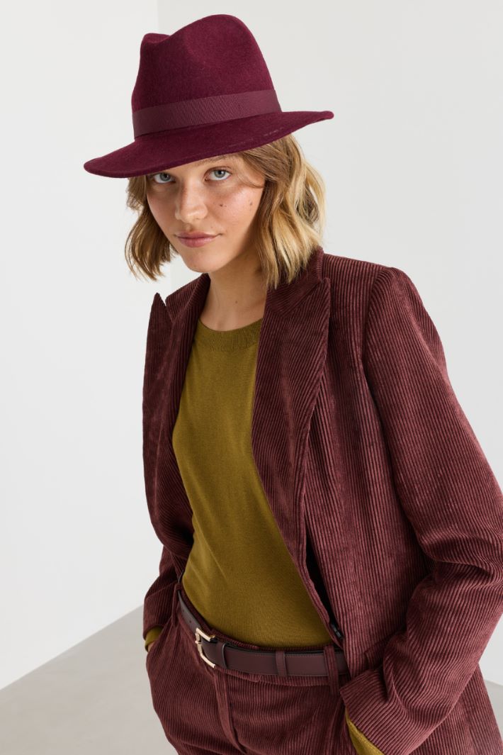Wool felt hat - BORDEAUX - Intrend - 2