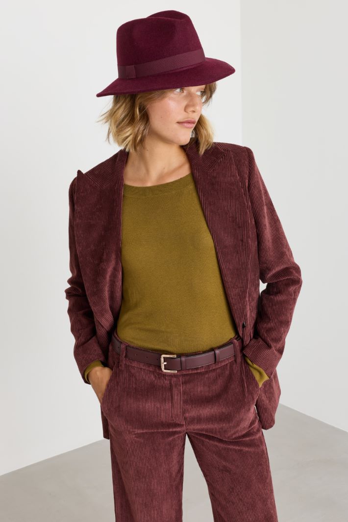 Wool felt hat - BORDEAUX - Intrend