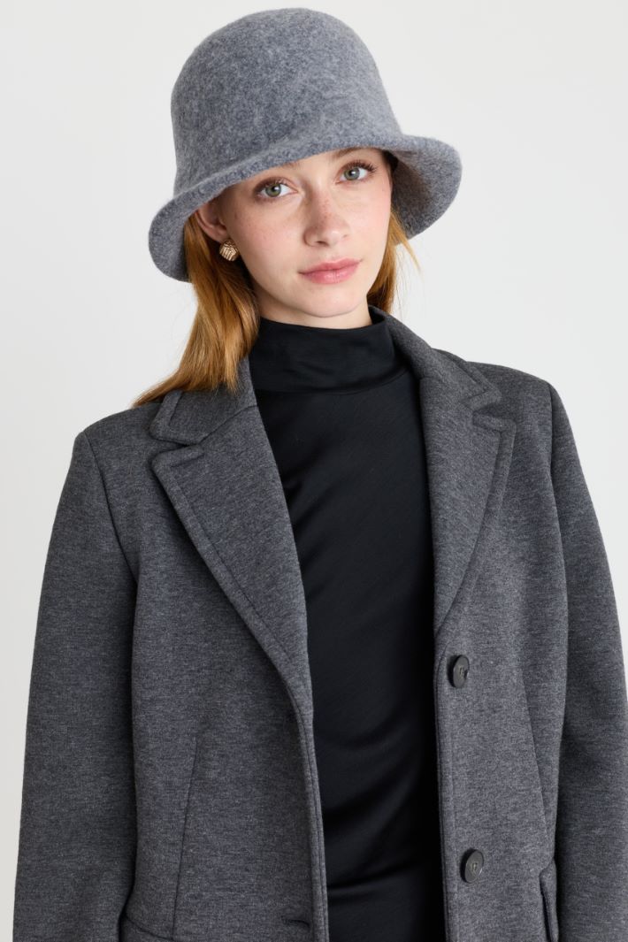 Cappello con falda ripiegata - GRIGIO - Intrend - 2