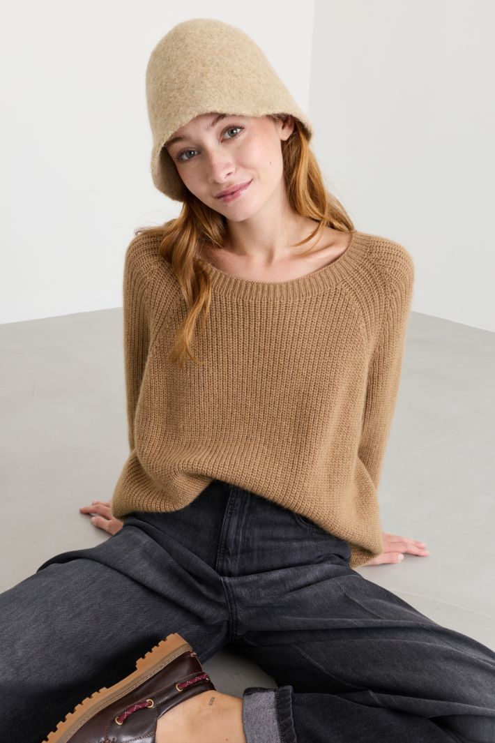 Cloche in feltro - BEIGE - Intrend