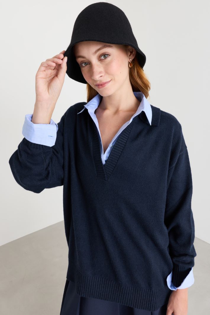 Cloche in feltro - NERO - Intrend
