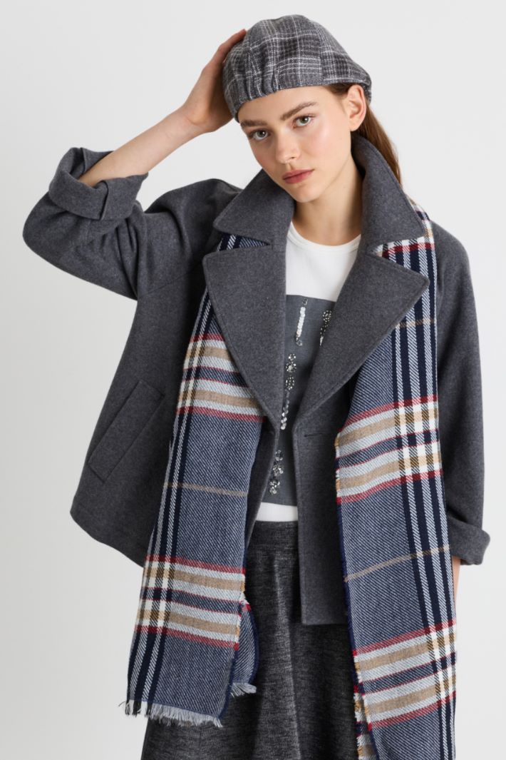 Checked flat cap - GREY - Intrend