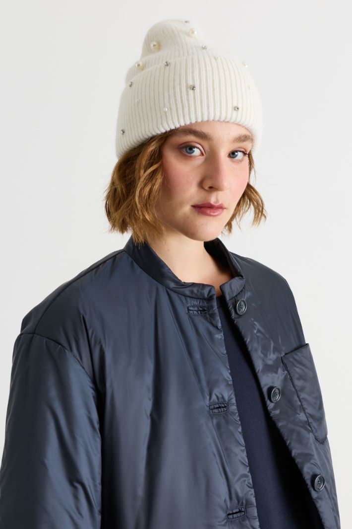 Beanie con applicazioni - BIANCO - Intrend - 2