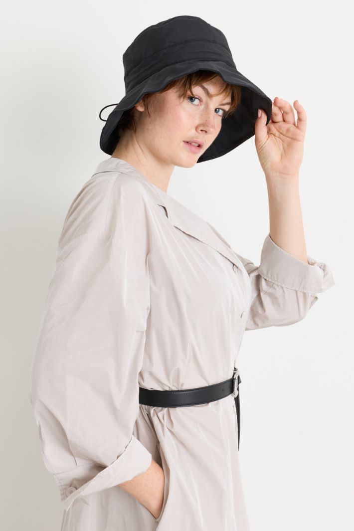 Drawstring bucket hat - BLACK - Intrend