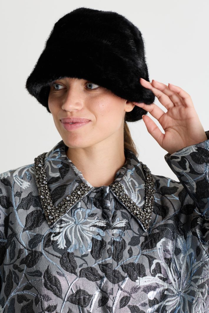 Warm fabric cloche - BLACK - Intrend - 2
