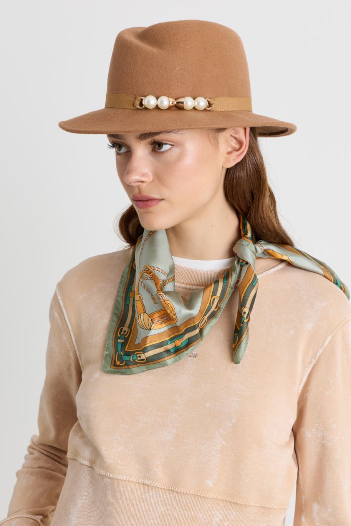 Sombrero con cuentas - CAMELLO - Intrend - 2